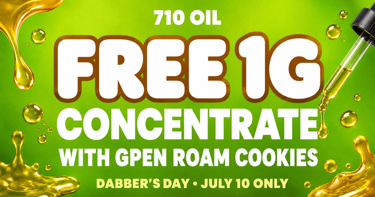 Free 1G Concentrate — w/ GPen Roam Cookies